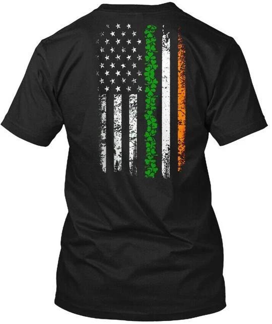 

Irish American St Patricks Day Tribute 100% Cotton T-shirt Mens Tees Top Made in the USA T-Shirt Tee Top Unisex L