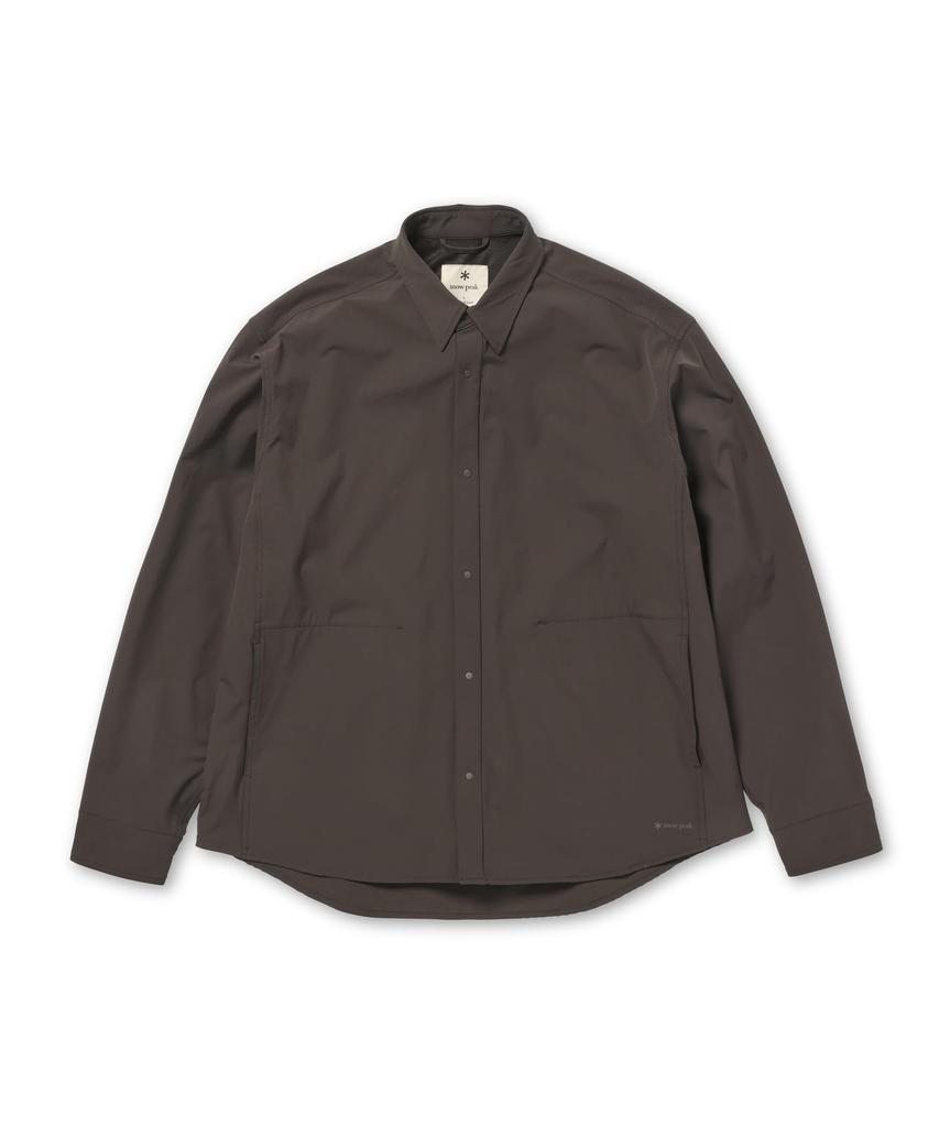 Snow Peak Stretch Dark Size S Water-Repellent Shirt, Brown