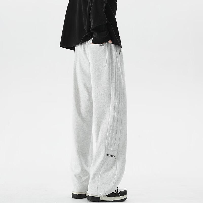 MARK FAIRWHALE Men's Striped Drawstring Casual Sweatpants