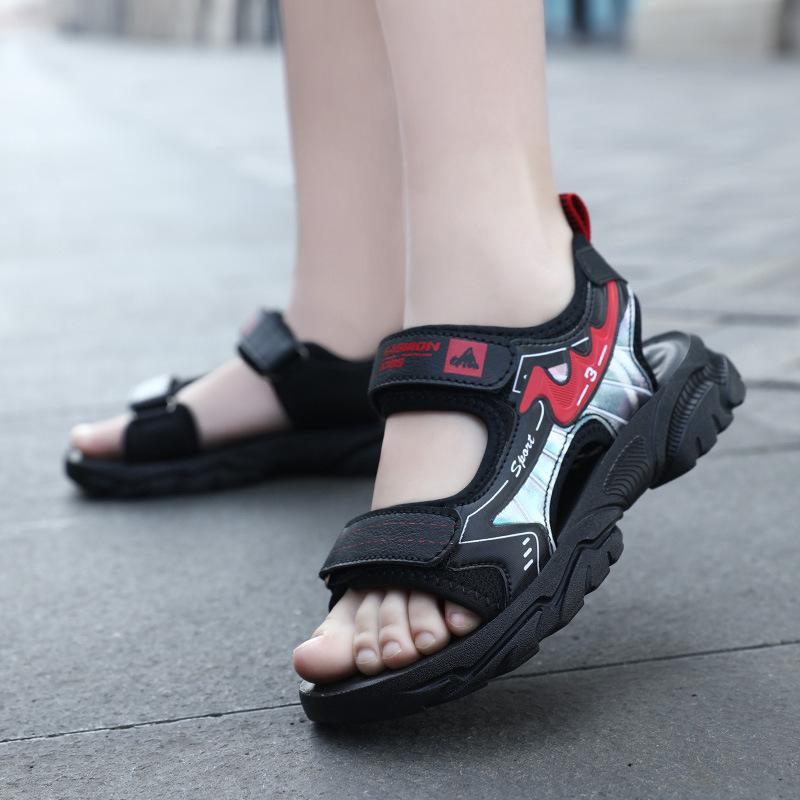 2025 lato buty dziecięce Fujian Quanzhou sandały plażowe lekkie oddychające na stopę antypoślizgowe sandały płócienna wkładka