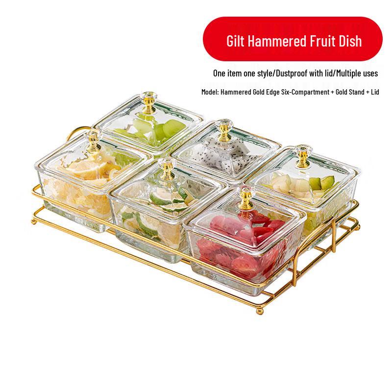 Elegant Glass Divided Snack Platter