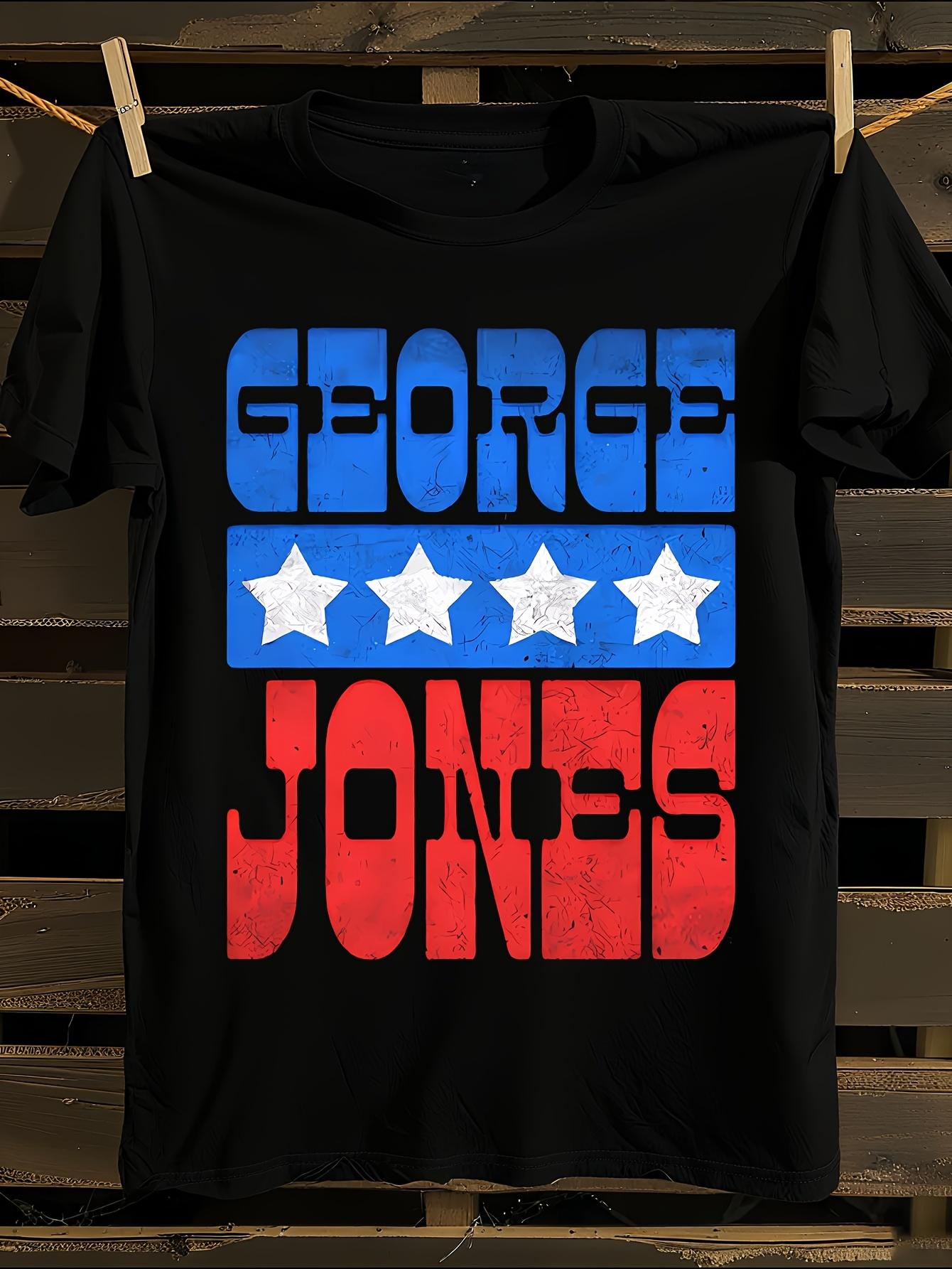 

s George Jones & Tammy Wynette Country Music T-Shirt Mens Tshirt Womens Tshirts with Letters Print Short Sleeves T-Shirt Casual Street Tee Shirt Top L