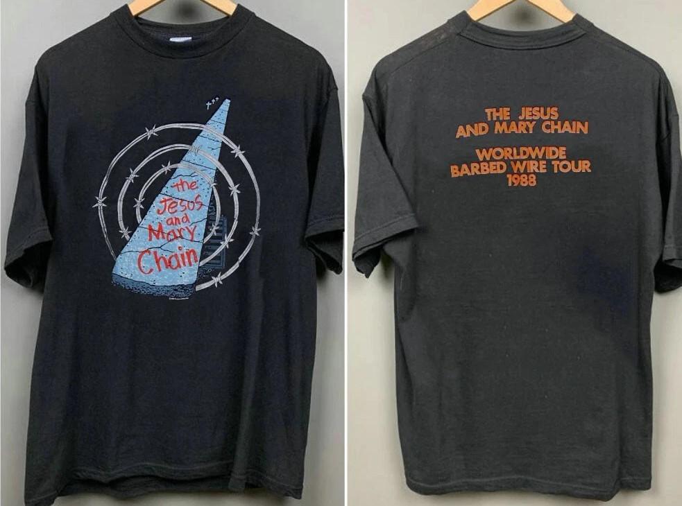 Vintage 1988 The Jesus And Mary Chain Band Tour T-shirt size S-5XL S