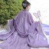 Hanfu-Anzug mit Stickereien im chinesischen Stil, Doppelärmel, HE ZI-Rock