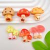 Cartoon Jungle Mushrooms Resin Set: 6-Piece DIY Fridge Magnets, Hair Clips, and Phone Jewelry.