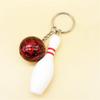 Creative Bowling Ball & Pin Pendant Keychain Stylish Blue Bowling Ball Keychain for Bag Decoration & Car Keyring Charm