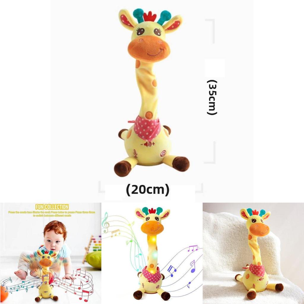 Singing Giraffe Plush Toy With Talking Motion For Kids Gift