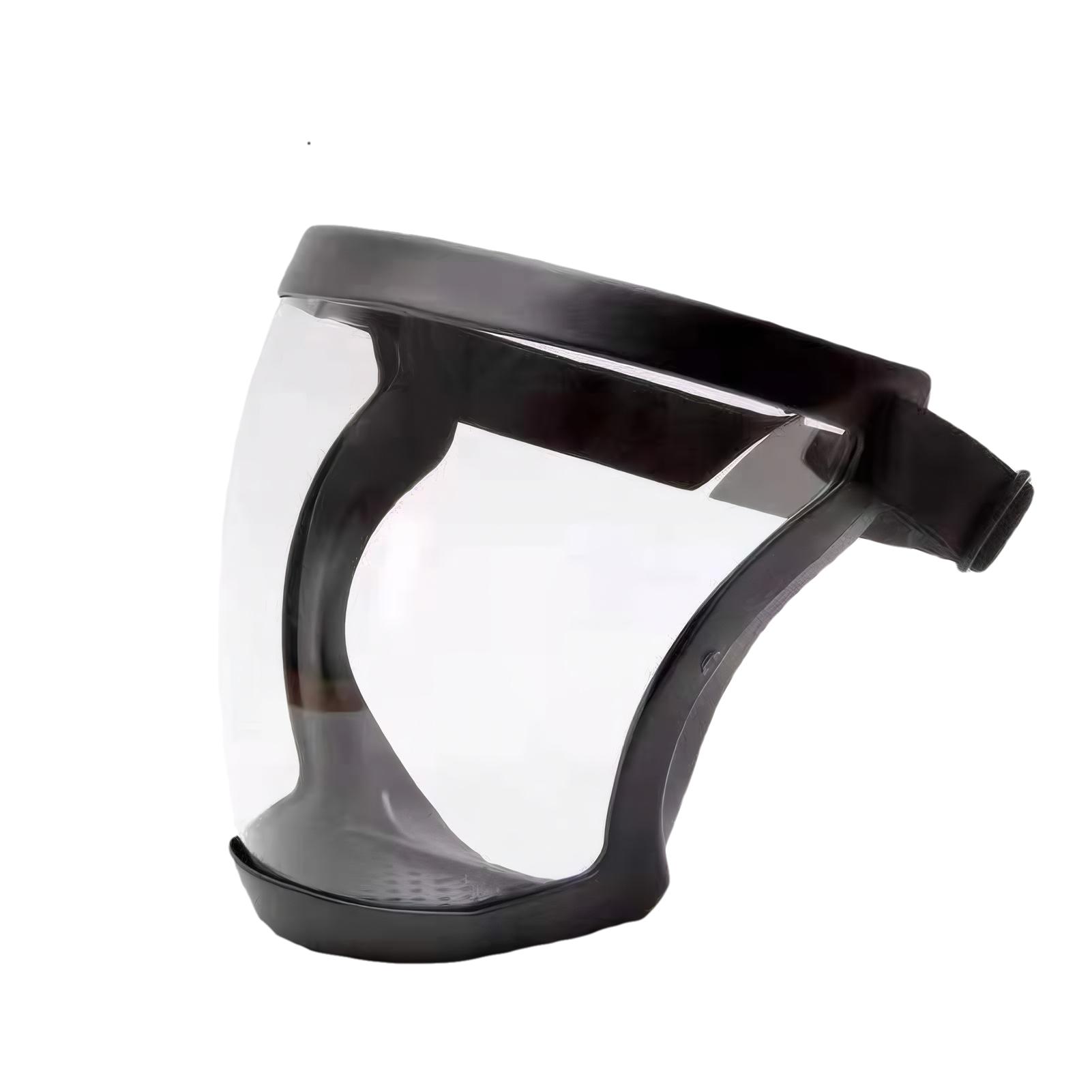 Protective Mask Full Face Coverage Lightweight And Adjustable Transparent Protective Mask Durable чёрный