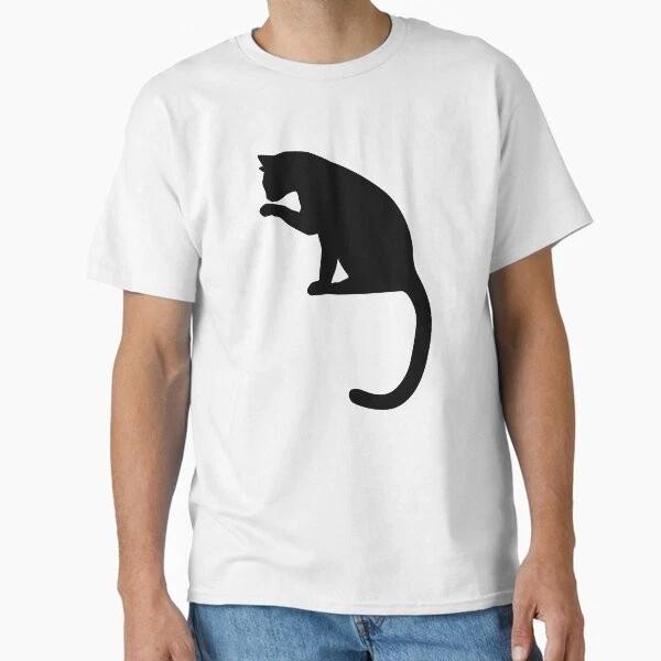 Cat Silhouette Classic TShirt Made In UsaAus TShirt S2xl S