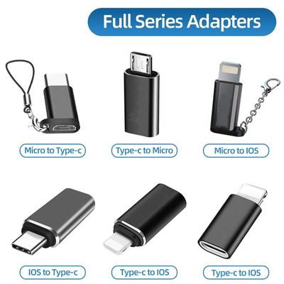 Zymello Charging Transfer Adapter Android Phone Switch To Type-C IOS Compatible for iPhone Adapter Converter USB C Micro USB  Plugs