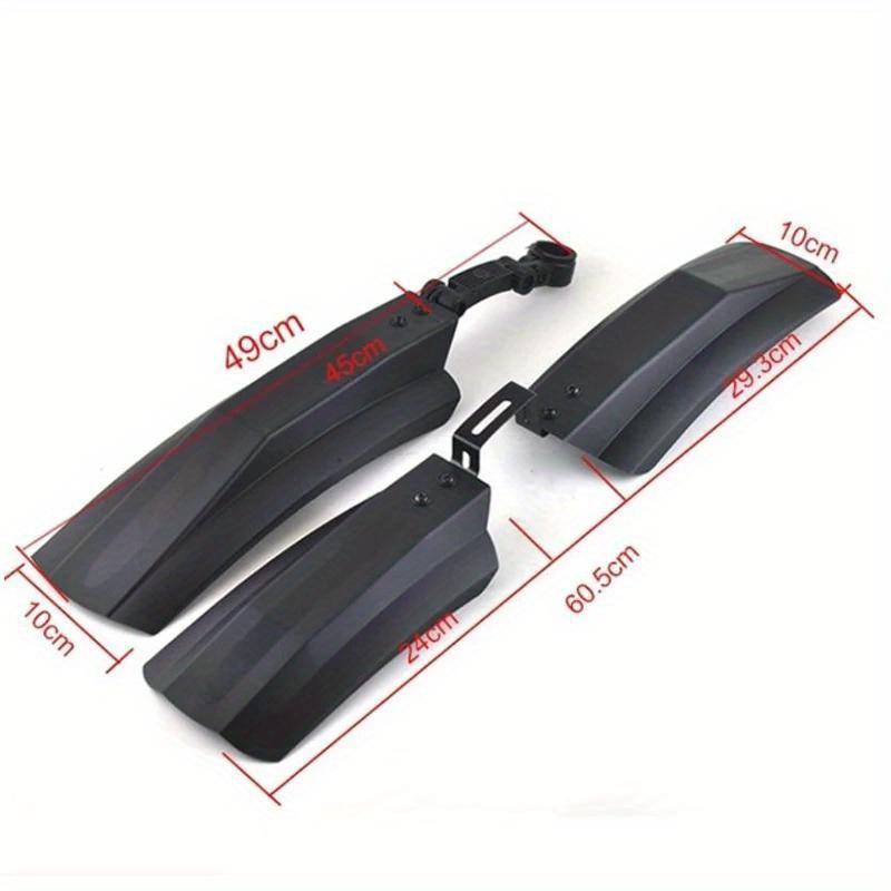 1 Set Snow Bicycle Mountain Bike Front Rear Mud Guard Fenders for Fat Tire Bicycle Fender