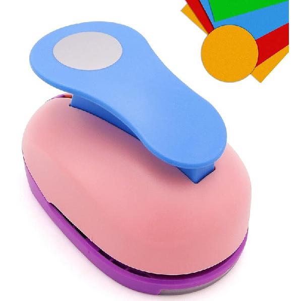 Jeemiter 3 Inch Circle Hole Punch Craft Lever Punch Handmade Paper Punch Candy Color by Random, 3 Inch Circle Cutter