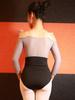 Women's Colorblock Seven-Sleeve Ballet Leotard: Fashionable Drop Shoulder Dancewear