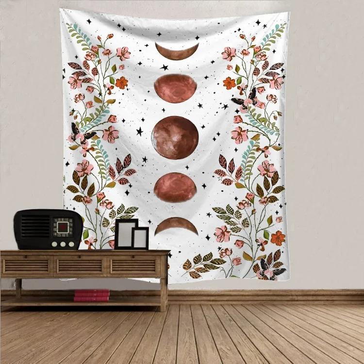 Simple Floral Pattern Tapestry Bedroom Living Room Tapestry Home Wall Decoration Tapestry