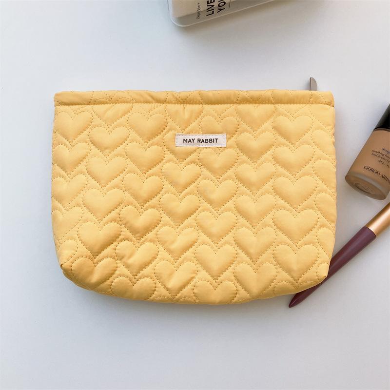 Cotton Love Cosmetic Bag Makeup Bag Clutch Make Up Pouch Portable Large Capacity Travel Toiletries Storage Bag Organizer