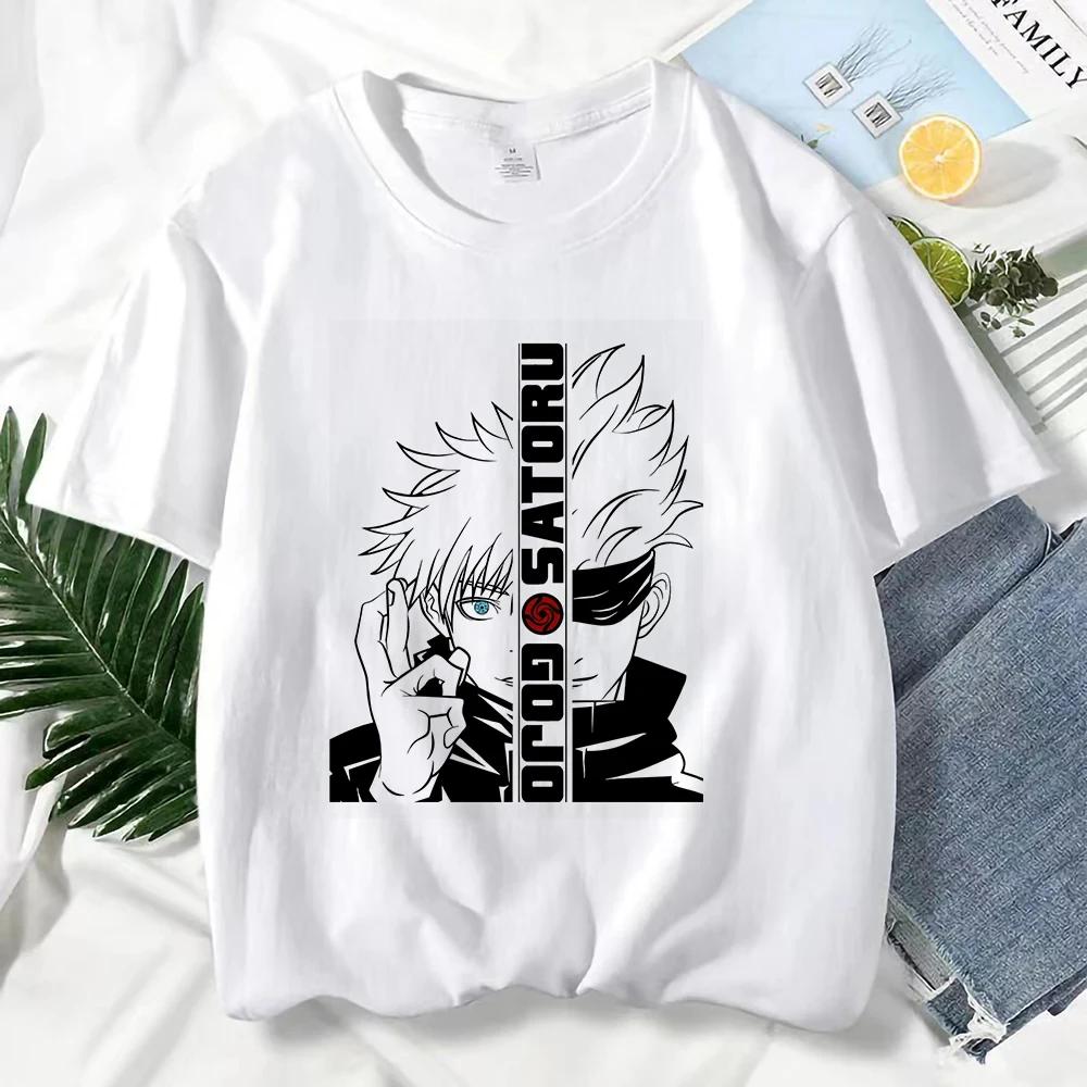 Gojo Satoru Print Graphic T Shirts Unisex Harajuku Fashion Casual Short Sleeve Tee Japanese Anime Jujutsu Kaisen Woman T-Shirt