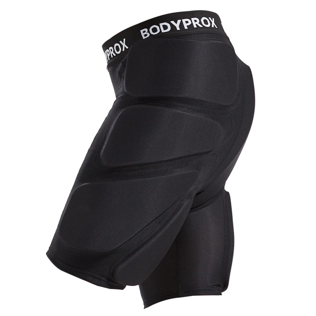 Bodyprox Protective Padded Shorts for Skating and 3D Protection for Buttocks and Coccyx Black Snowboarding, Skiing, Hips, (M)