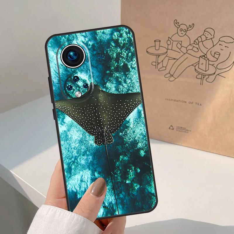 Animal Manta Ray For Honor Magic 8 7 6 5 Pro Case For Honor X9d X9c X9b X9a X8c X8b Win 200 400 50 70 90 Lite
