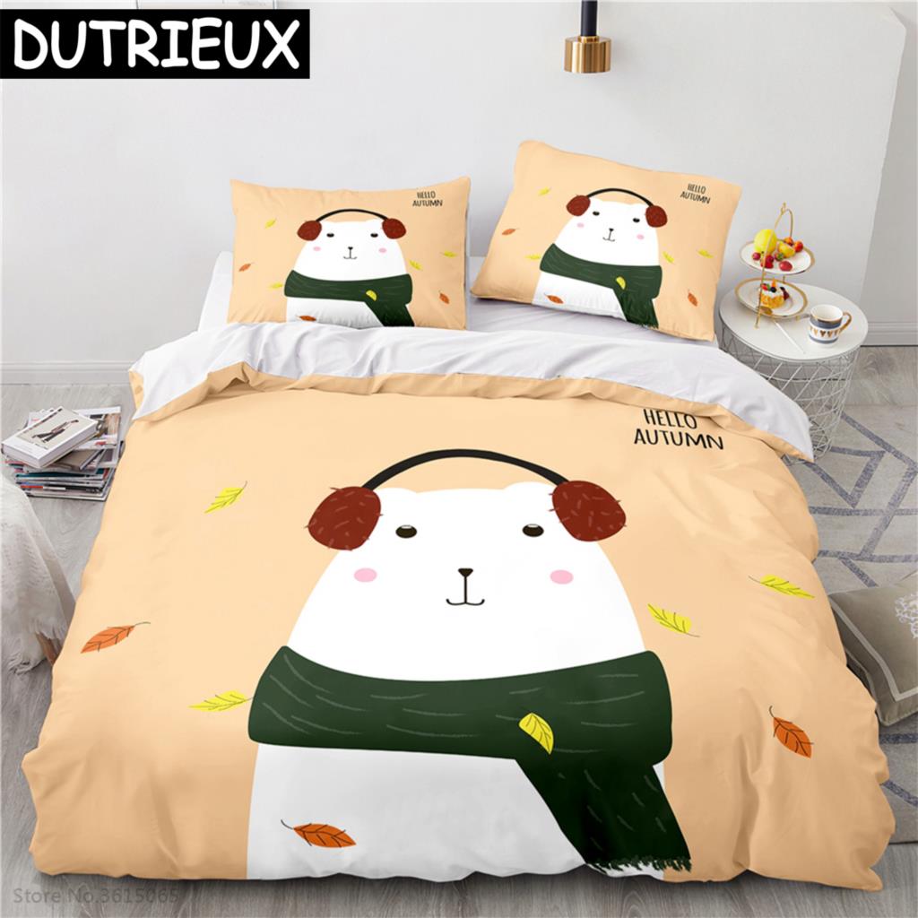 

Comforter Nordic Cartoon Animal Printed Bedding Set Children Bedclothes S Twin Full Queen King Size Comforter (quilt)-EU Single(135*200cm)3pcs