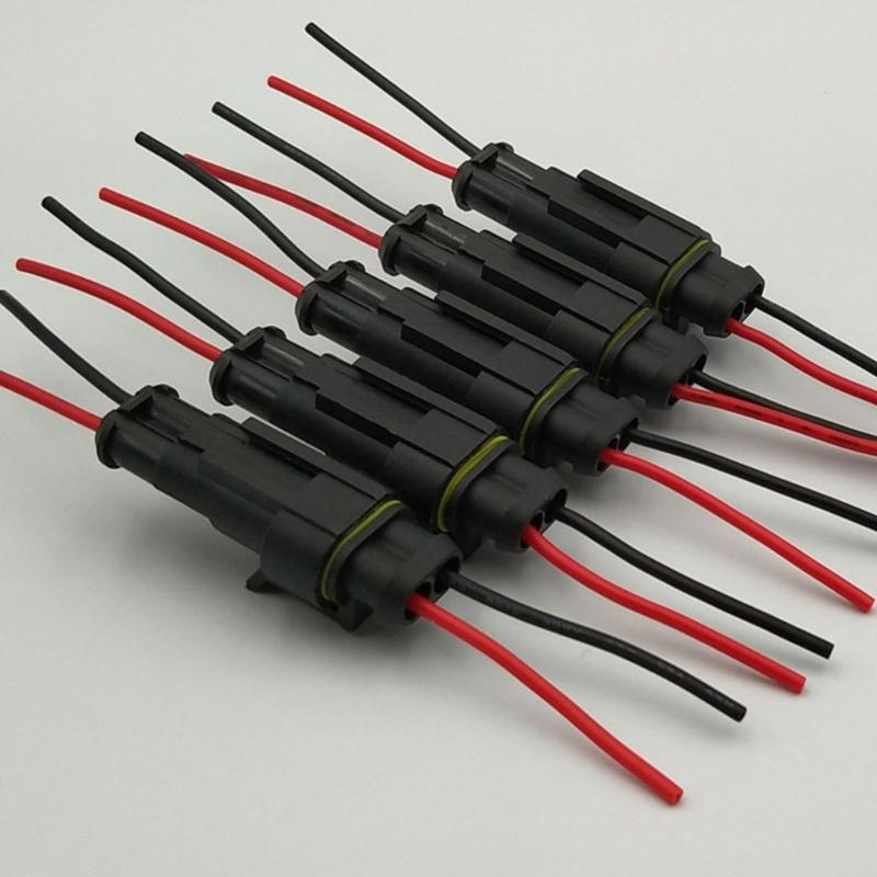 5Pcs Automotive Connector Male Female Electrical Connector Plugs with Wire for Car Truck Boats Other Wire Connection