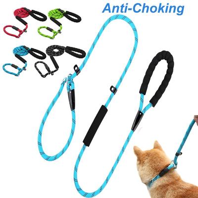 Correa para Perro Slip Lead 6FT, Anti-Atragantamiento con Dos Asas Acolchadas de Tráfico Hilos Reflectantes Cuerda Fuerte de Alta Resistencia Correa de Entrenamiento para Perro