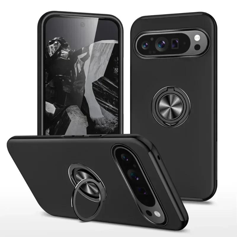 

Rugged Armor Magnetic Ring Bracket Durable PC+TPU Case For Google Pixel 10 9 Pro XL 8 7 6 A/Pro Enhanced Anti-Drop Protect Cover Google Pixel 10 Pro XL
