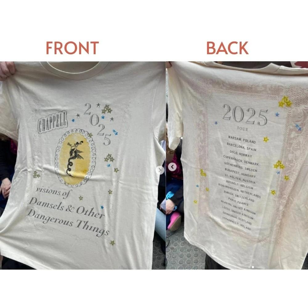 Футболка с коротким рукавом Chappell Roan 2025 Festival Tour, унисекс, репринт XXXXL