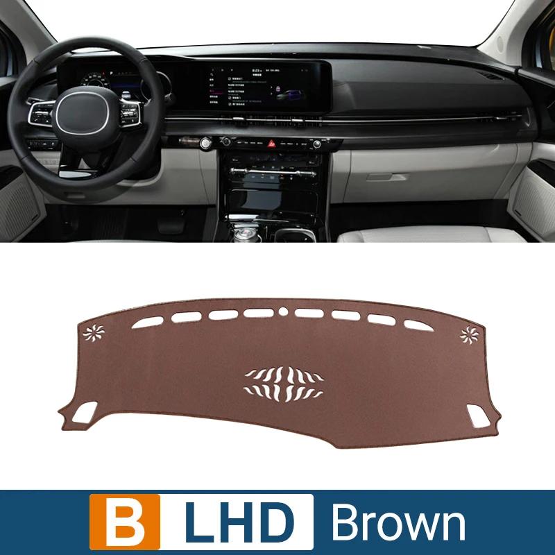Para Kia Carnival KA4 2020 2021 2022 2023 2024 Capa para Painel de Carro Evitar Luz Almofada Proteção Solar Estojo Tapetes Anti-UV Tapete Antiderrapante