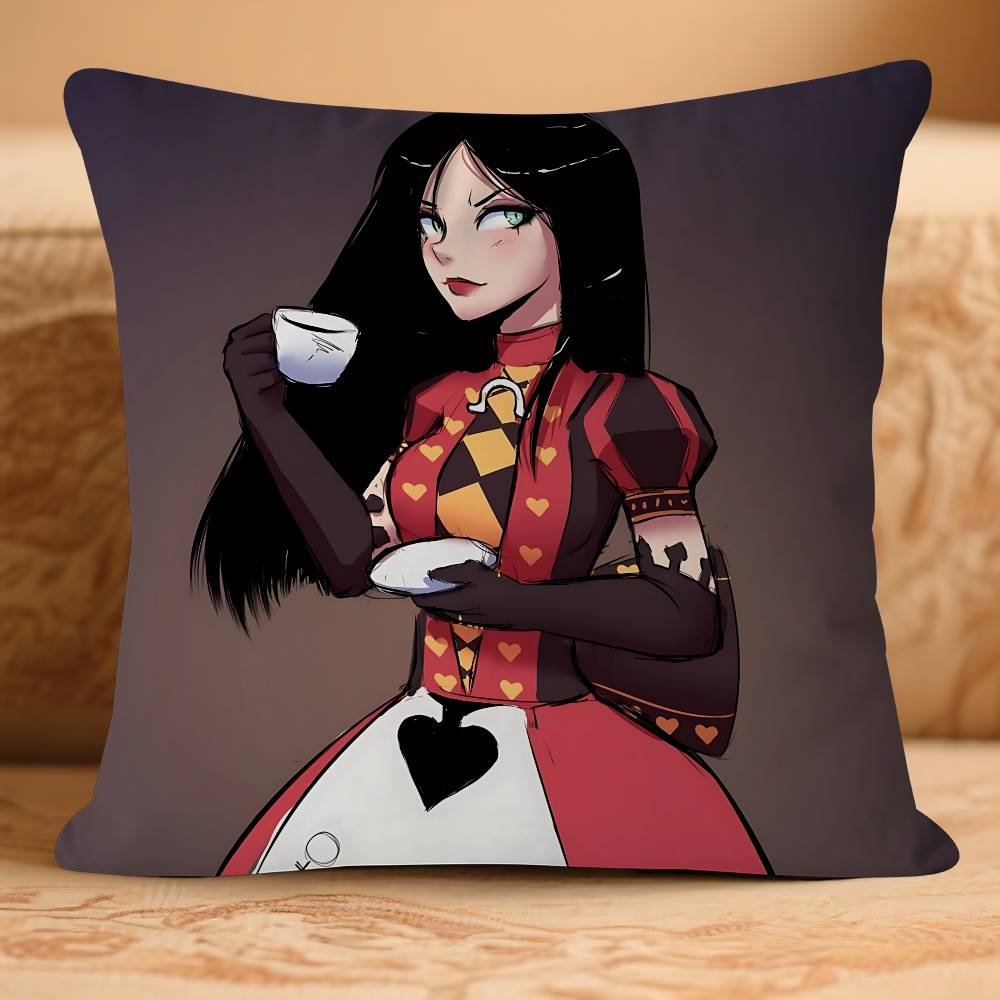 GAME AliceS Madness Returns Pillow Case Removable Washable Cushion Cover – All-Season Soft Linen