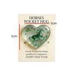 2026 Horses Pocket Hug A Symbol of Strength and New Beginnings Elegant Clear Heart Crystal Horse Decor with Card New Year Gift