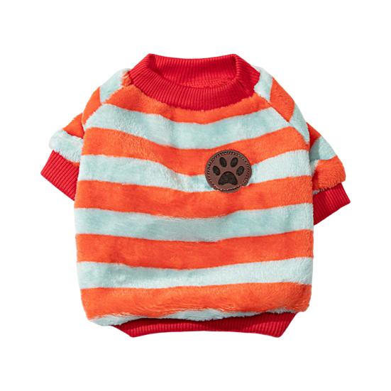 Psí mikina s kulatým výstřihem Soft Stripes Pet Dog Cat Dvounohá halenka Top pro