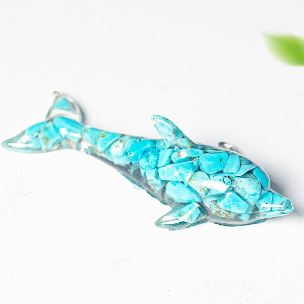 Dolphin Resin Figurine Home Decor Water Crystal Resin Gift For Animal Lovers