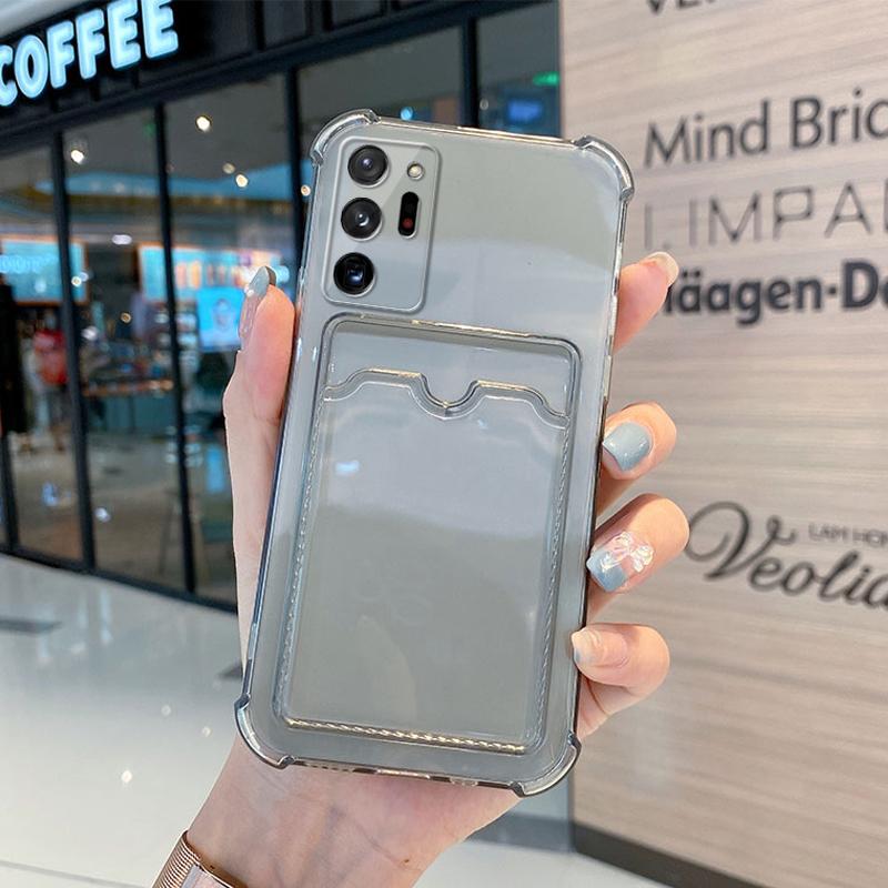 

Silicone Card Slot Back Cover For Xiaomi Redmi Note 13 14 12 Pro Plus 5G 4G 12S Redmi 14C 13C Clear Airbag Shockproof Phone Case Redmi Note 13 Pro 5G