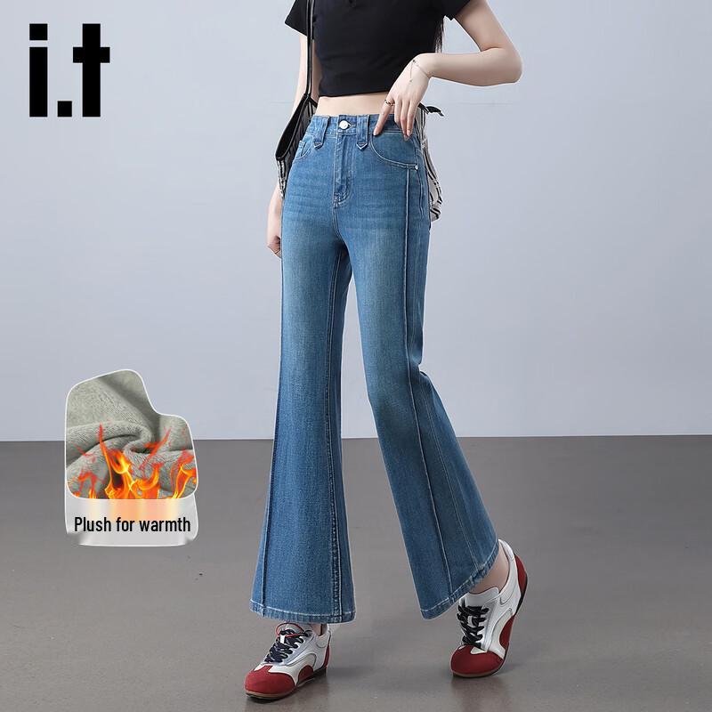 

Izzue It Women s High-Waist Fleece-Lined Petite Flare Jeans XL