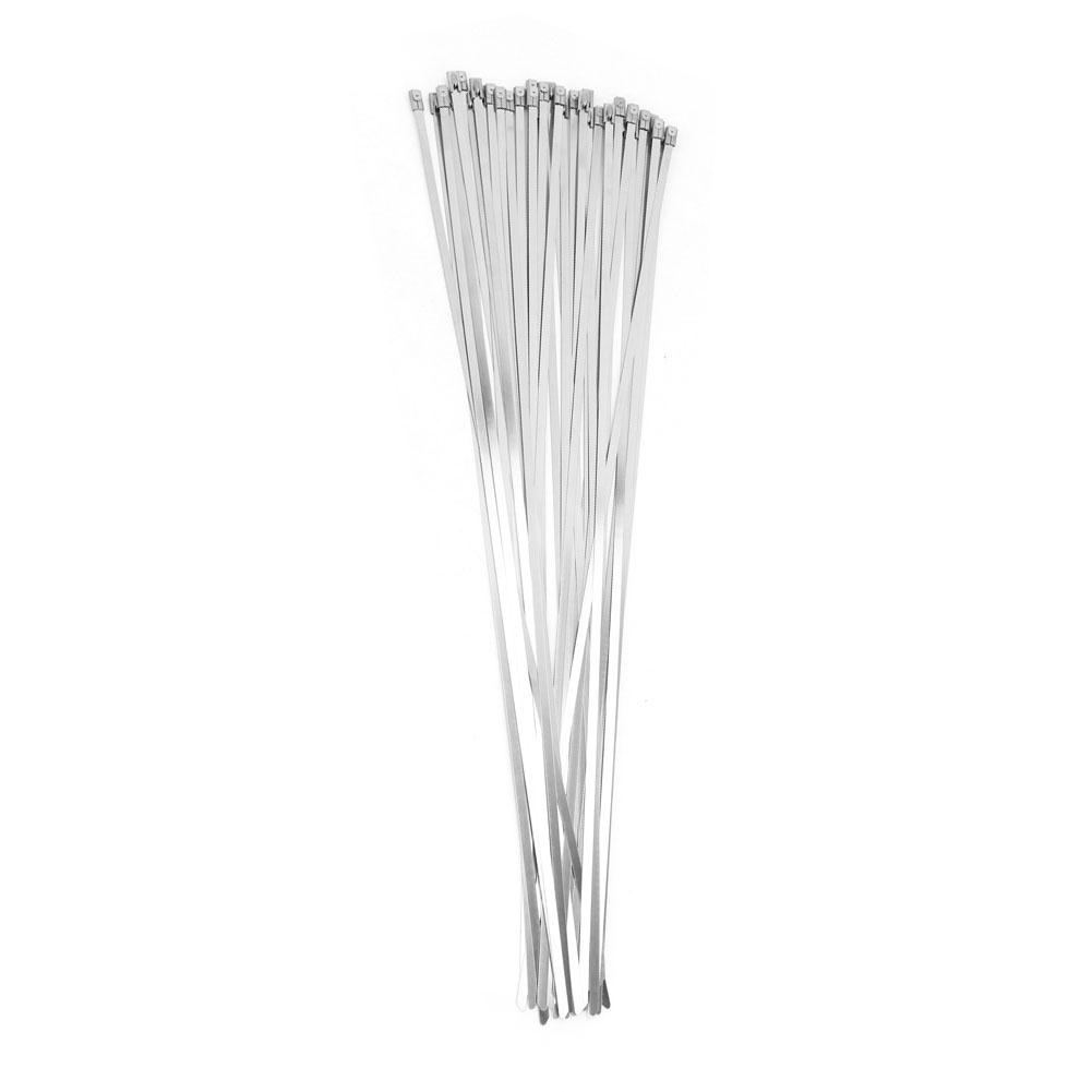 100 szt. 4,6 * 450 mm opaska kablowa ze stali nierdzewnej metalowa samoblokująca opaska zaciskowa na zamek błyskawiczny