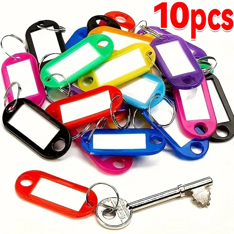 5-50Pcs Multicolor Keychain Key ID Label Tags Luggage ID Tags Hotel Number Classification Card Key Rings Keychain Random Colors