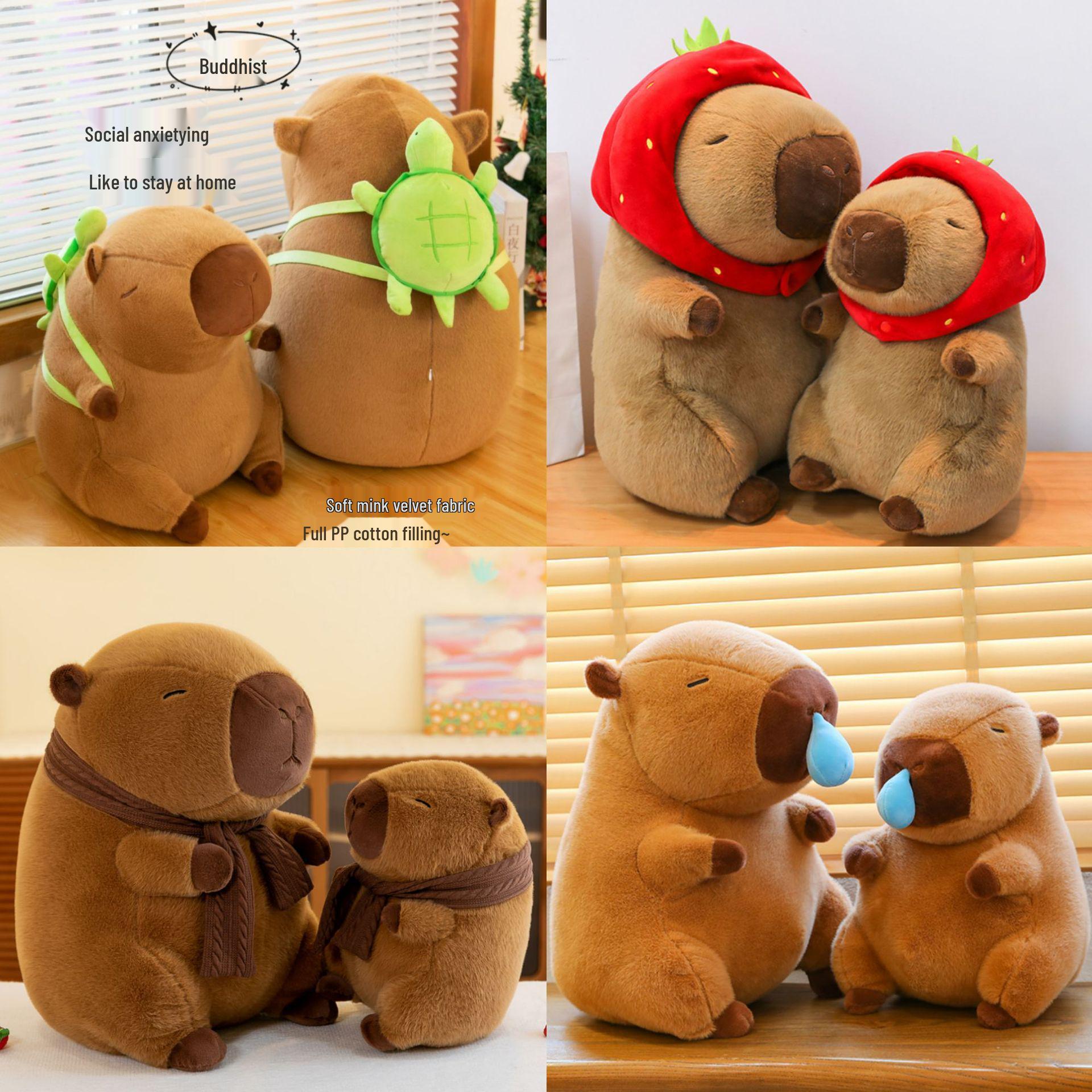

Adorable Capybara Plush Doll – Stuffed Toy Ragdoll Gift for Girls 30cm no-shed