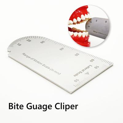 1 Piece New Dental Bite Gauge Caliper Mouth Gag Opening Capacity Measuring Ruler Stainless Steel