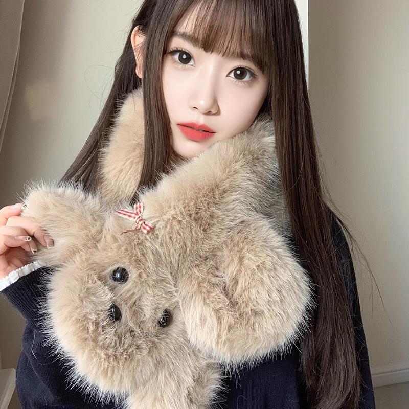 

Cute Puppy Scarf for Women In Autumn and Winter Warm Neck Protection Autumn and Winter New Cute Cartoon Scarf Trend 100-135CM