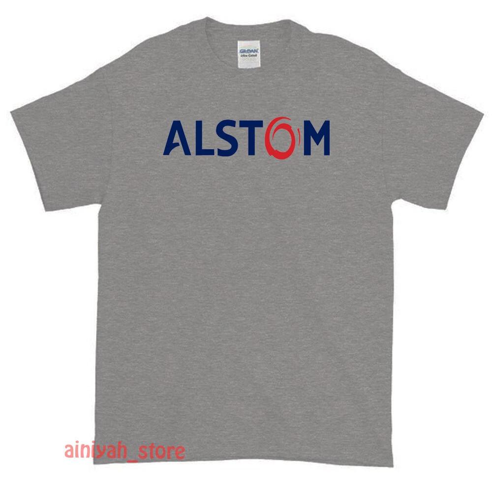 New Alstom Logo Men s Funny T shirt USA Size S-XXL 2XL