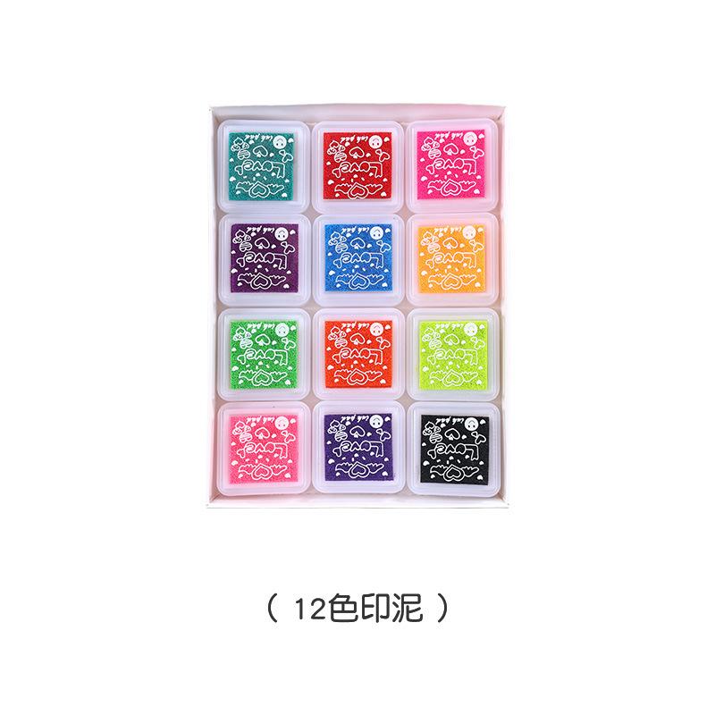 

24 Colors Multicolor Fingerprint Ink Pad DIY Finger Painting Ink Pad Stamps for Scrapbooking Decor