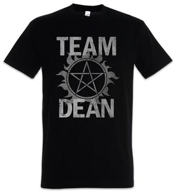 Team Dean Men's T-Shirt Supernatural Fun Logo Pentragram Logo Pentacle Flaming