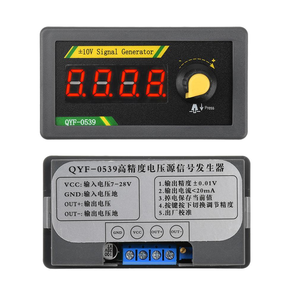 DC 7-28V Four Digit Digital Voltage Source Analog Signal Generator PLC DAC Analog Output Adjustable ± 10V+5V/0-10V