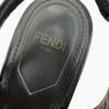 Great FENDI Pumps FIRST F-design Heel Slingback Leather Shoes Black Women 36 Used