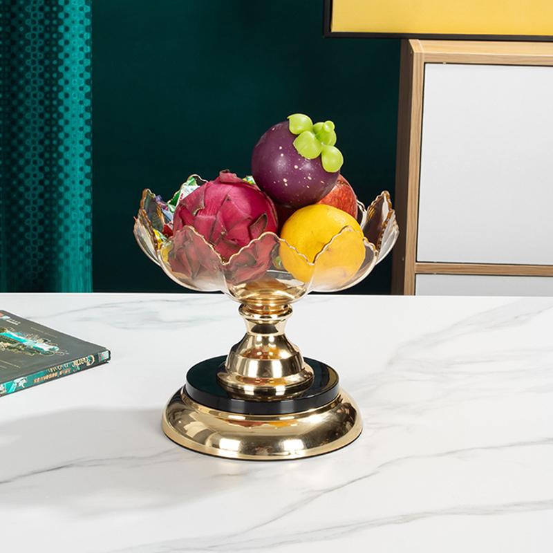 Vícevrstvý 360° otočný podnos na ovoce Luxusní křišťálový talíř na sladkosti a pochutiny Vánoční párty úložný podnos