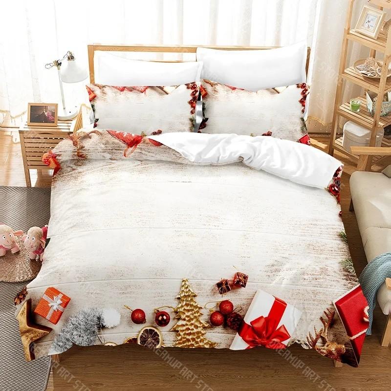 

Boys and Girls Christmas Comforter Cover Bedding Sets Merry Christmas Bedding Set Children Duvet Cover Set Fashion Quilt Cover EU Single 90x200cm
