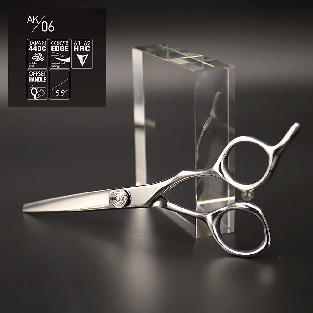 AOLANDUO Inch Professional Hair Scissor AICHI Steel Handmade Hair Cutting Razor Ergonomics for Salon Stylist Hairdresser and Barber 5.5 High-end