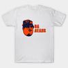 Men Black Print T-shirt Da Bears No-Cut Transfer Paper Print Cotton Tshirt