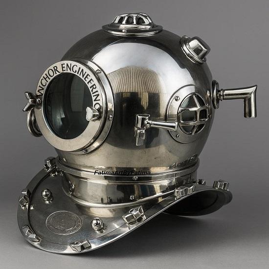 

Mark V Diving Helmet Copper Gold Nautical Decor