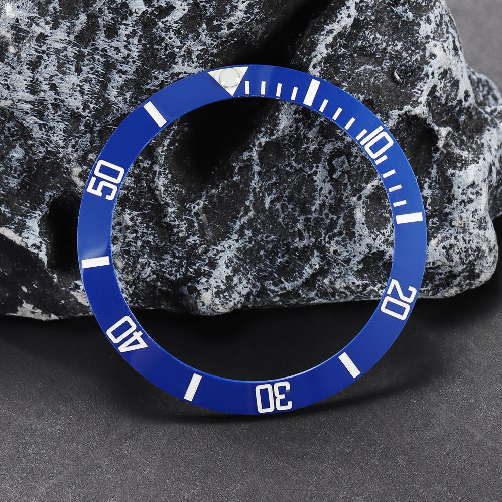 Wysokiej jakości ceramiczny/aluminiowy pierścień zewnętrzny do nurkowania 38*30,5 mm, 1 szt., z nachyleniem, do zegarka z automatycznym mechanizmem GMT NH34 NH35 NH36